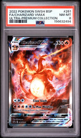 2022 Pokemon Swsh Black Star Promo Charizard Vmax UPC PSA 8
