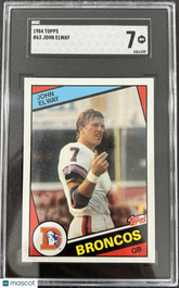 1984 Topps John Elway #63 SGC 7