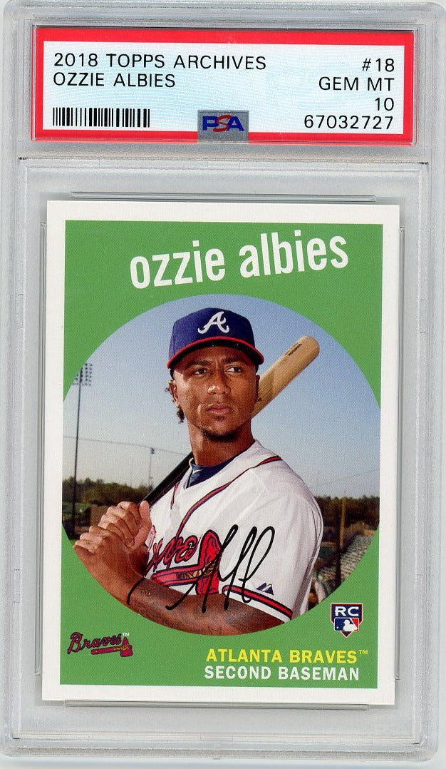 Ozzie Albies Signed Jersey (PSA)