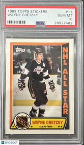 1989 Topps Stickers Wayne Gretzky #11 PSA 10