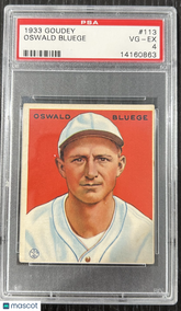 1933 Goudey Oswald Bluege #113 PSA 4