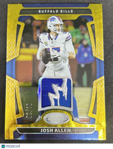 2025 Panini Certified Football Josh Allen #MME-JAN Gold 02/10 Memorabilia Patch