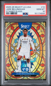 2025-2026 Panini Select La Liga Stained Glass Jude Bellingham PSA 10 #12