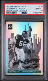 2024 Panini Donruss Optic Downtown Legends Lawrence Taylor #10 PSA 10