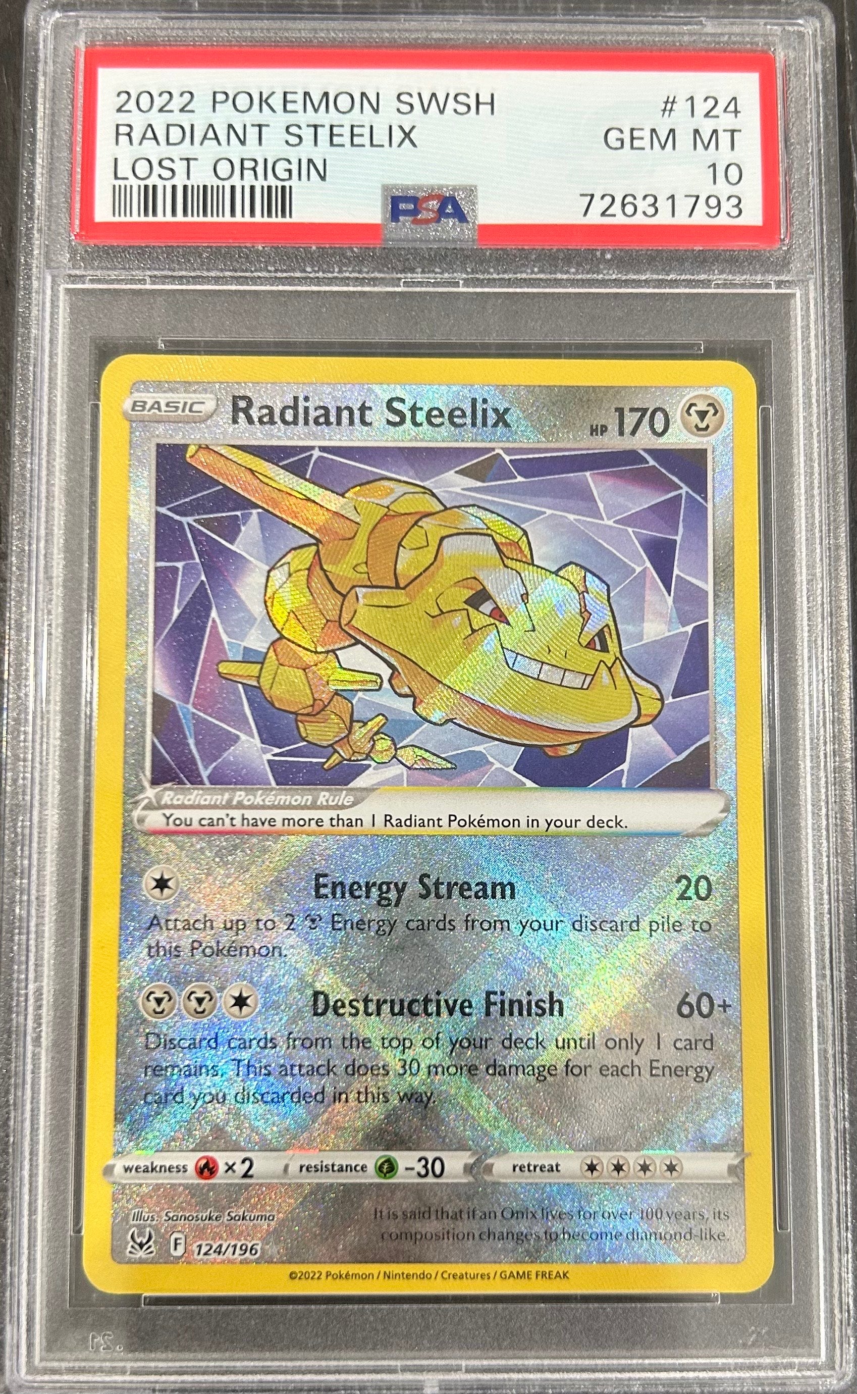 2022 Pokemon Radiant Steelix PSA 10 Top Issue Secured 2022 Pokemon Radiant Steelix PSA 10 Top Issue Secured