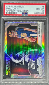 2016 Panini Prizm Football, Rookie Introduction Silver, Jared Goff, #1, PSA 10