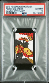2013 Pokemon Hanafuda Pikachu/Zapdos Kanto-September PSA 10