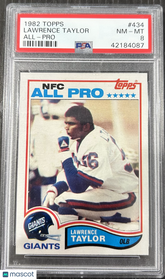 1982 Topps Lawrence Taylor #434 All Pro PSA 8
