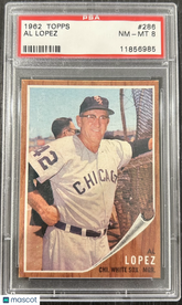 1962 Topps Al Lopez #286 PSA 8