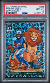 2023 Panini Donruss Optic Downtown #D11 Jahmyr Gibbs PSA 10