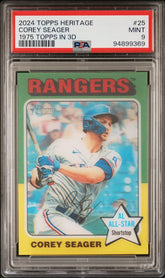 2024 Topps Heritage 1975 Topps In 3d Corey Seager PSA 9 #25