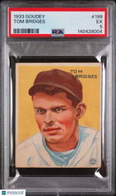 1933 Goudey Tom Bridges #199 PSA 5