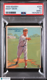 1933 Goudey Dizzy Dean #223 MC PSA 3