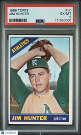 1966 Topps Jim Hunter #36 PSA 6