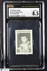 1964 Slania Stamps Cassius Clay #23 World Champion Boxers CGC 8.5