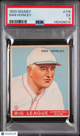 1933 Goudey Dan Howley #175 PSA 5