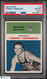 1961 Fleer Tommy Heinsohn #19 ST PSA 8
