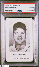 1970 Milton Bradley Bill Freehan PSA 8