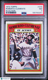 1972 Topps Roberto Clemente #310 In Action PSA 7