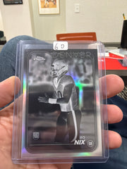 2024 Topps Chrome Bo Nix 206 negative refractor