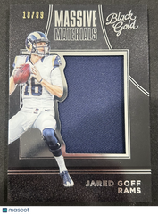 2017 Panini Black Gold Massive Materials Jared Goff #MMA9 18/99 Player-worn material