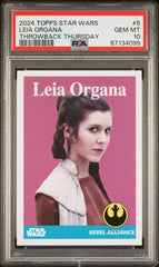 2024 Topps Star Wars Throwback Thursday Leia Organa PSA 10 #5