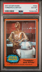 1977 Star Wars Threepio & Artoo PSA 6 #302