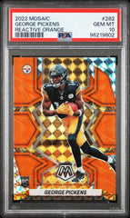 2022 Mosaic George Pickens Reactive Orange PSA 10