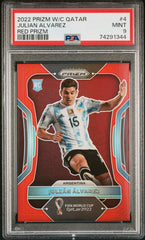 2022 Panini Prizm World Cup Qatar Julian Alvarez Red Prizm