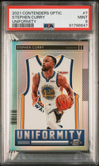 2021 Contenders Optic Stephen Curry Uniformity PSA 9