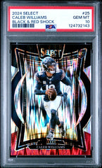 2024 Select Caleb Williams Black & Red Shock PSA 10