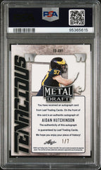 2022 Leaf Metal Draft Tenacious D Autographs Aidan Hutchinson Tn.d Au-Black Crystal
