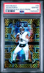 2023 Panini Select Jalen Hurts Dragon Scale Gold Prizm