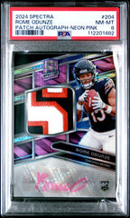 2024 Panini Spectra Rome Odunze Patch Autograph-Neon Pink