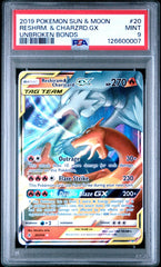 2019 Pokemon Sun & Moon Unbroken Bonds Reshrm. & Charzrd.gx Unbroken Bonds