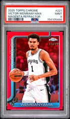 2025 Topps Chrome Victor Wembanyama Magenta Refractor PSA 9 #221