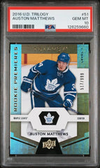 2016 Upper Deck Trilogy Auston Matthews PSA 10 #51
