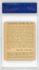 1934 Diamond Stars Baseball, Jimmie Foxx, #64, PSA 8