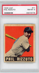 1948 Leaf Baseball, Phil Rizzuto, PSA 8