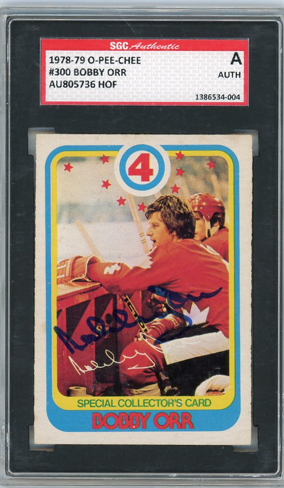 1978-79 O-Pee-Chee Bobby Orr Autograph SGC Authenticated