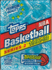 1992 Topps Basketball Series 1 Pack - 15 Cards / Pack