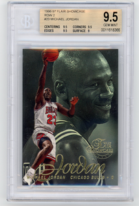 1996-97 Flair Showcase Row 2 Michael Jordan #23 Beckett 9.5 GEM MINT