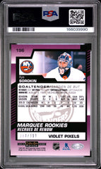 2020 O-Pee-Chee Platinum Ilya Sorokin Violet Pixels PSA 10 #196