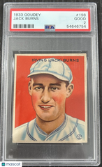 1933 Goudey Jack Burns #198 PSA 2