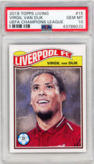 2019 Topps Living Soccer, UEFA Champions League, Virgil Van Dijk, PSA 10