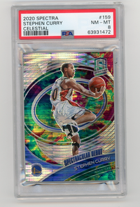 2020 Spectra Stephen Curry Celestial #159 51/99 PSA 8