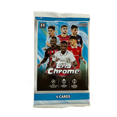 2022 Topps Chrome UEFA Club Competitions Soccer Hobby Pack - 4 Cards / Pack