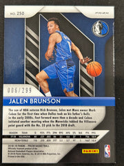 2018-19 Panini Prizm Jalen Brunson #250 Red RC 006/299