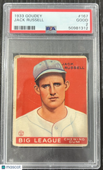 1933 Goudey Jack Russell #167 PSA 2