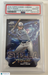 2025 Topps Cosmic Chrome Stella Nova Matt Shaw #20 Black Eclipse 09/10 PSA 10